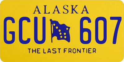 AK license plate GCU607