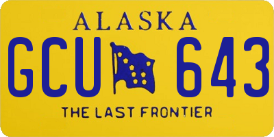 AK license plate GCU643