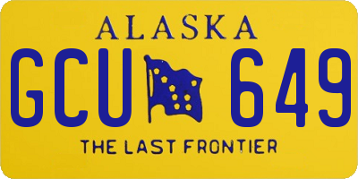 AK license plate GCU649