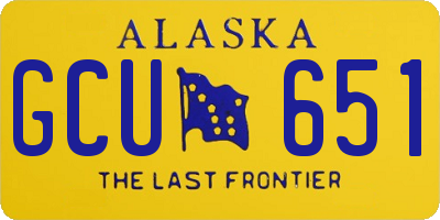 AK license plate GCU651