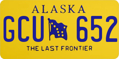 AK license plate GCU652