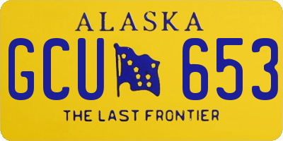 AK license plate GCU653