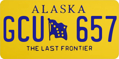 AK license plate GCU657