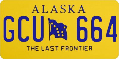 AK license plate GCU664
