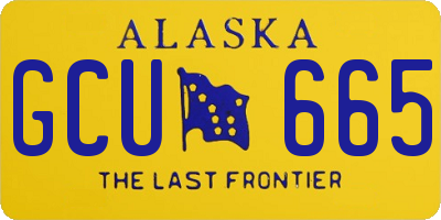 AK license plate GCU665