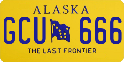 AK license plate GCU666