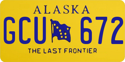 AK license plate GCU672
