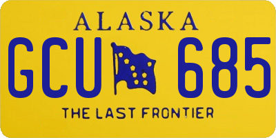 AK license plate GCU685