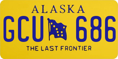 AK license plate GCU686