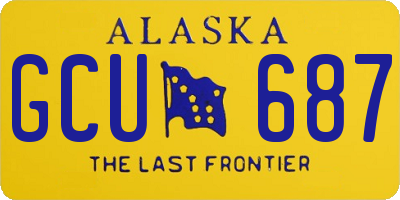 AK license plate GCU687