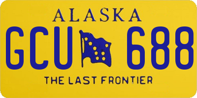AK license plate GCU688