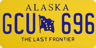 AK license plate GCU696