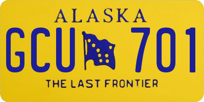 AK license plate GCU701