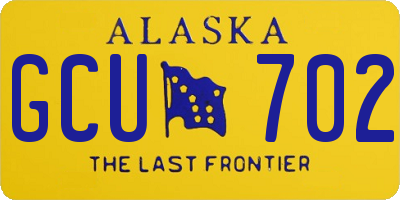 AK license plate GCU702