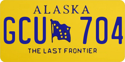 AK license plate GCU704