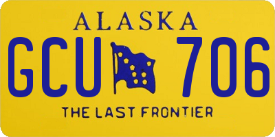 AK license plate GCU706
