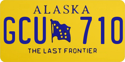 AK license plate GCU710