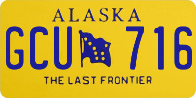 AK license plate GCU716