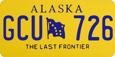 AK license plate GCU726