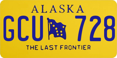 AK license plate GCU728