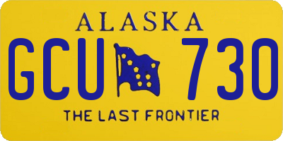AK license plate GCU730