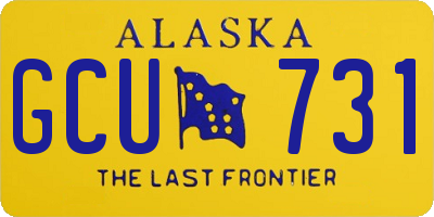 AK license plate GCU731