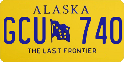 AK license plate GCU740