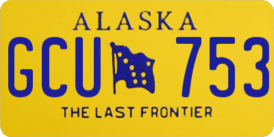 AK license plate GCU753