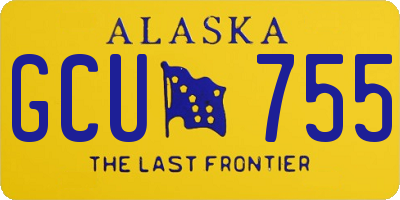 AK license plate GCU755