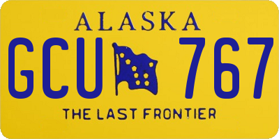 AK license plate GCU767