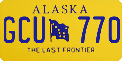 AK license plate GCU770