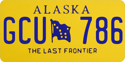AK license plate GCU786