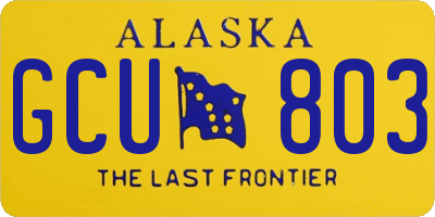 AK license plate GCU803