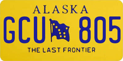 AK license plate GCU805