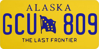 AK license plate GCU809