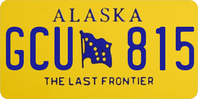 AK license plate GCU815