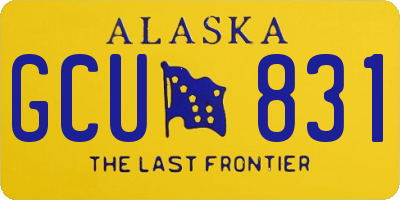 AK license plate GCU831