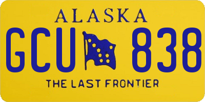 AK license plate GCU838