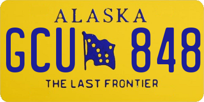 AK license plate GCU848