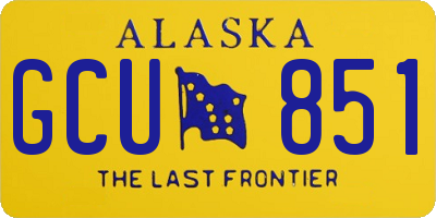 AK license plate GCU851