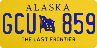 AK license plate GCU859