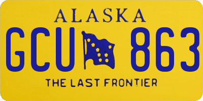 AK license plate GCU863