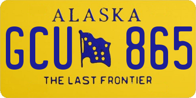 AK license plate GCU865