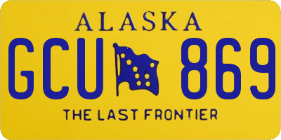 AK license plate GCU869