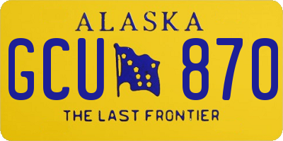 AK license plate GCU870