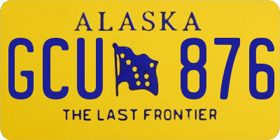 AK license plate GCU876