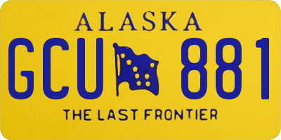 AK license plate GCU881