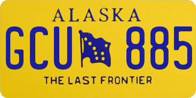 AK license plate GCU885
