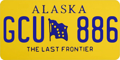 AK license plate GCU886