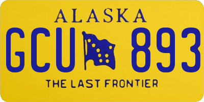 AK license plate GCU893